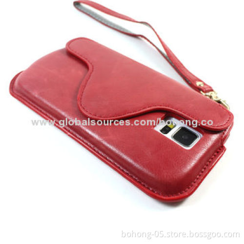 Samsung S4 leather case, with kickstand, various colors are available